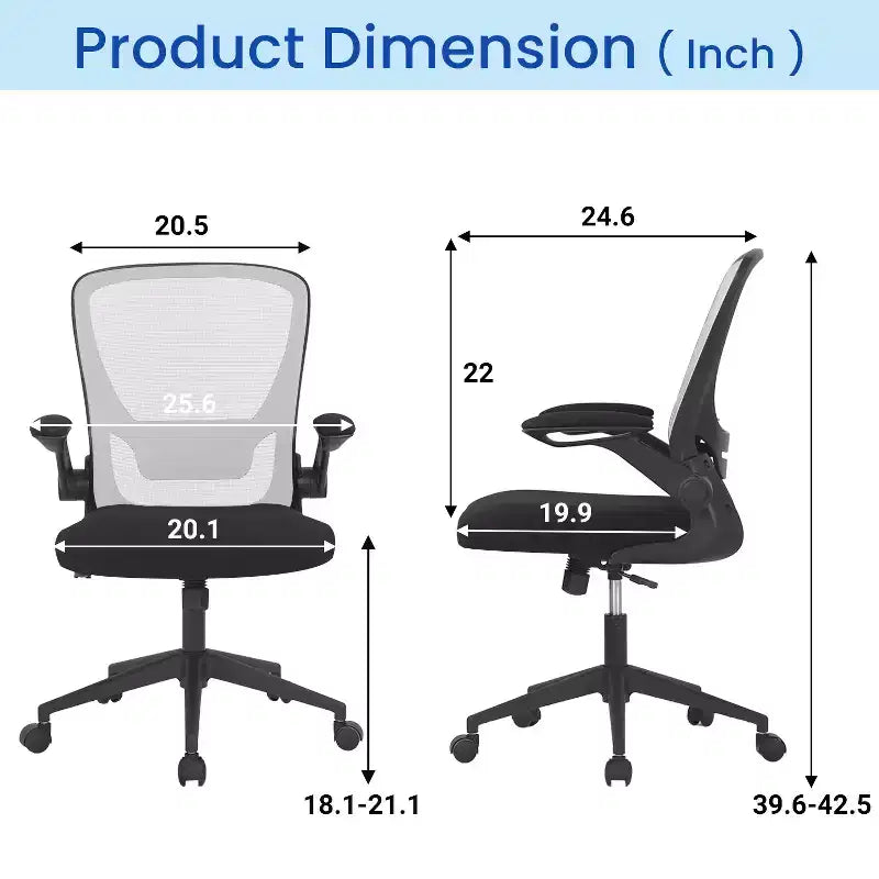 Chaise de Bureau FDW Chaise d'Ordinateur de Bureau à Domicile avec Support Lombaire Réglable, Base Pivotante et Accoudoirs pour un Confort et une Productivité Maximaux