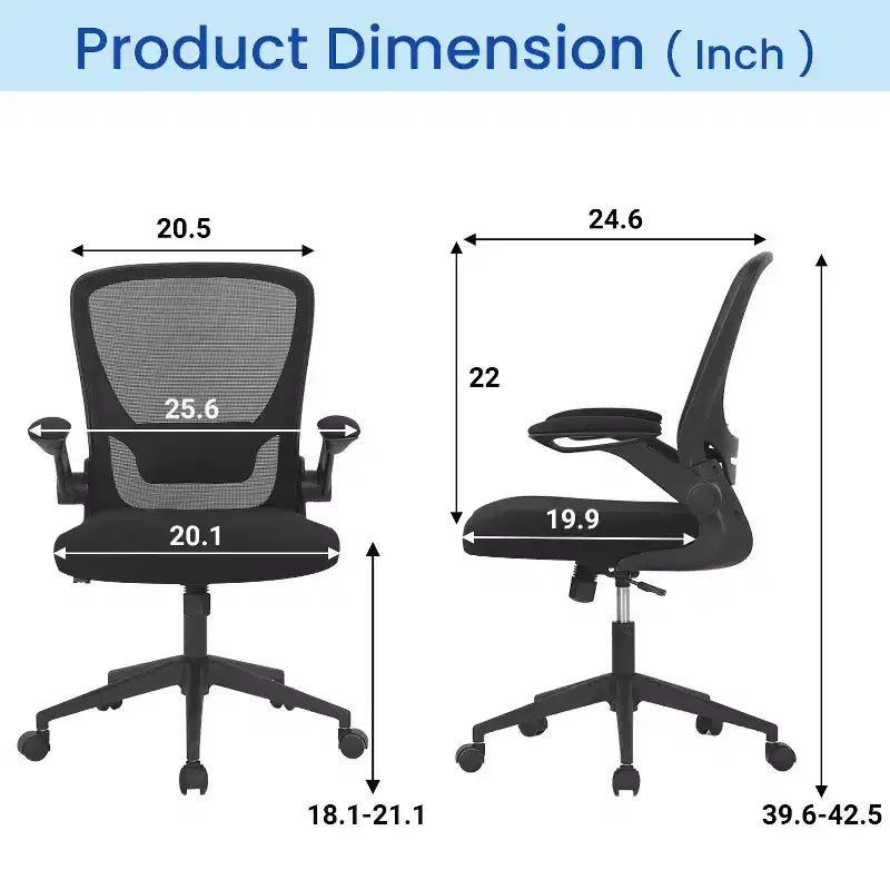 Chaise de Bureau FDW Chaise d'Ordinateur de Bureau à Domicile avec Support Lombaire Réglable, Base Pivotante et Accoudoirs pour un Confort et une Productivité Maximaux