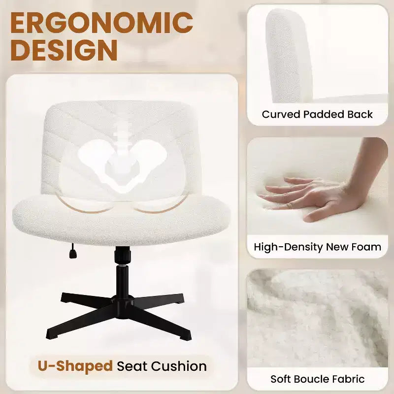 Chaise de bureau pivotante en tissu Yaheetech pour bureau à domicile