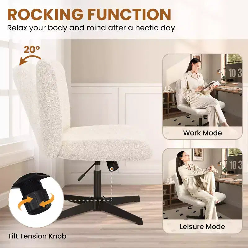 Chaise de bureau pivotante en tissu Yaheetech pour bureau à domicile