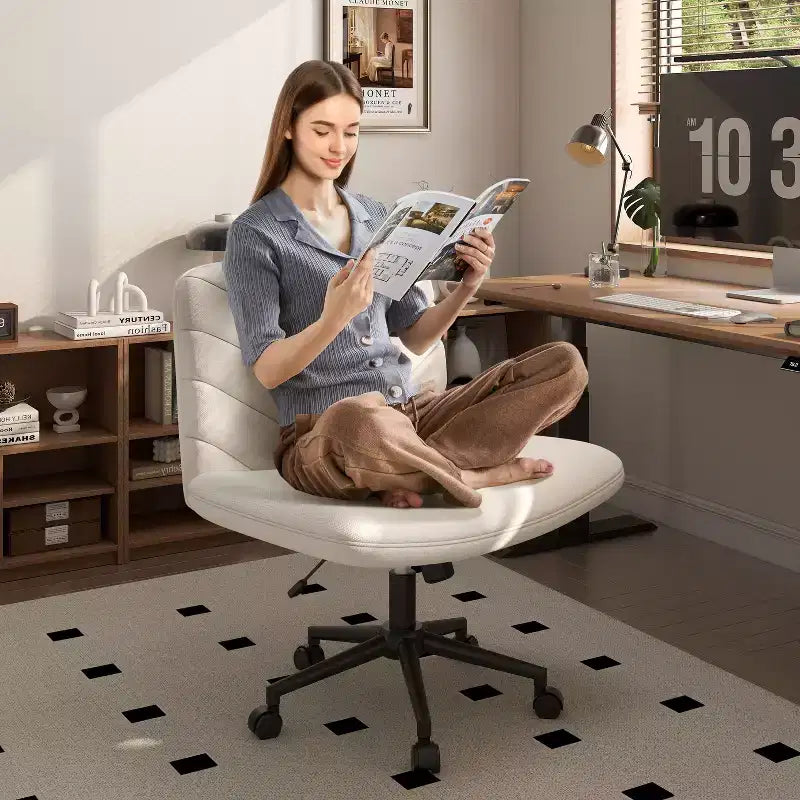 Chaise de bureau pivotante en tissu Yaheetech pour bureau à domicile