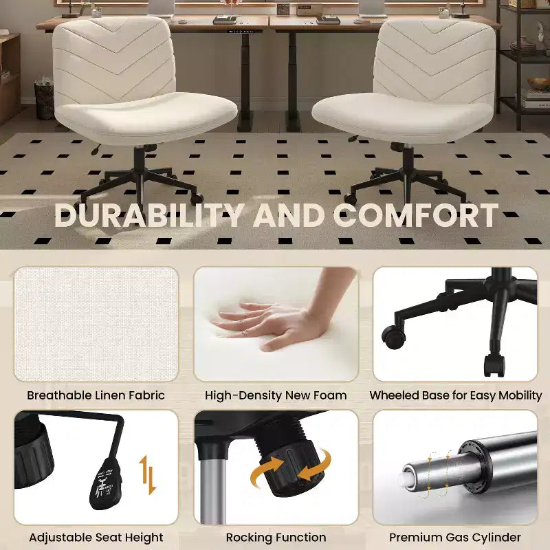 Chaise de bureau pivotante en tissu Yaheetech pour bureau à domicile