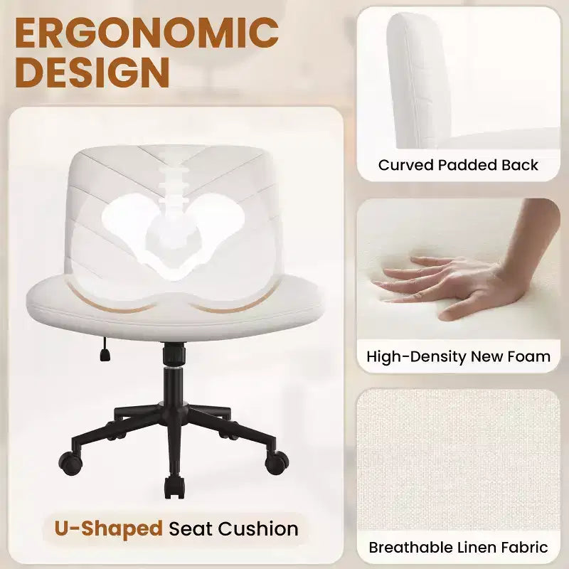 Chaise de bureau pivotante en tissu Yaheetech pour bureau à domicile