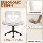 Chaise de bureau pivotante en tissu Yaheetech pour bureau à domicile