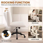 Chaise de bureau pivotante en tissu Yaheetech pour bureau à domicile