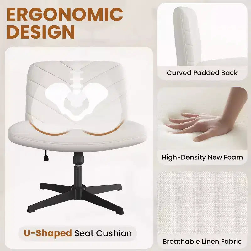 Chaise de bureau pivotante en tissu Yaheetech pour bureau à domicile