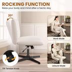 Chaise de bureau pivotante en tissu Yaheetech pour bureau à domicile