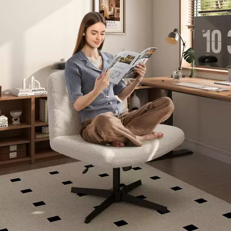 Chaise de bureau pivotante en tissu Yaheetech pour bureau à domicile