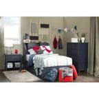 Tête de lit bibliothèque avec rangement et portes coulissantes HomeStock Kids Bedroom