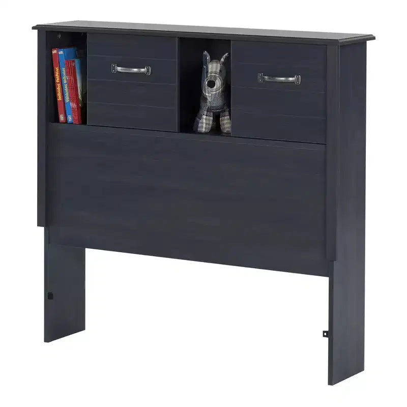 Tête de lit bibliothèque avec rangement et portes coulissantes HomeStock Kids Bedroom