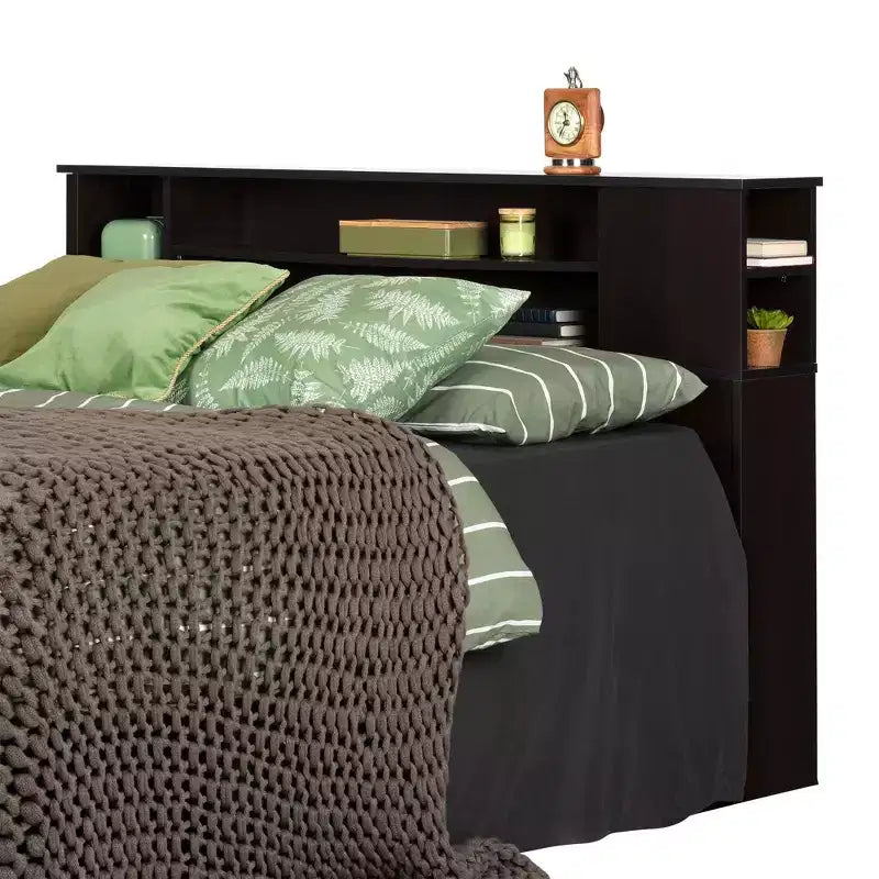 Tête de lit bibliothèque HomeStock pour enfant, taille double/grand lit