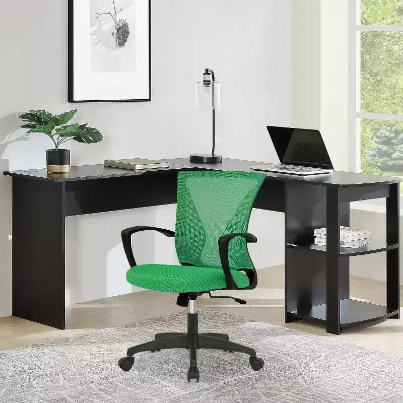 Chaise de bureau en maille BestMassage, chaise de bureau d'ordinateur, chaise de direction avec siège réglable en hauteur et dossier respirant