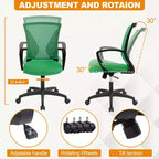 Chaise de bureau en maille BestMassage, chaise de bureau d'ordinateur, chaise de direction avec siège réglable en hauteur et dossier respirant