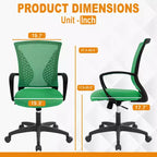 Chaise de bureau en maille BestMassage, chaise de bureau d'ordinateur, chaise de direction avec siège réglable en hauteur et dossier respirant