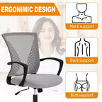 Chaise de bureau en maille BestMassage, chaise de bureau d'ordinateur, chaise de direction avec siège réglable en hauteur et dossier respirant