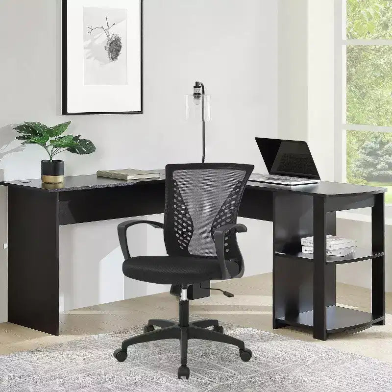 Chaise de bureau en maille BestMassage, chaise de bureau d'ordinateur, chaise de direction avec siège réglable en hauteur et dossier respirant