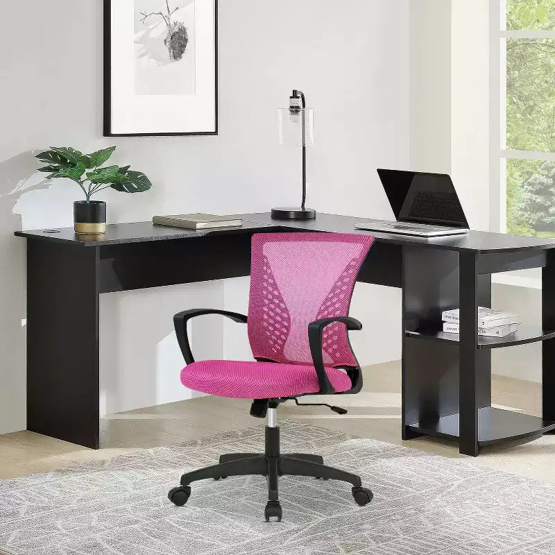 Chaise de bureau en maille BestMassage, chaise de bureau d'ordinateur, chaise de direction avec siège réglable en hauteur et dossier respirant