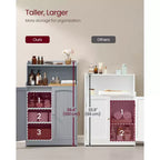 Meuble de Rangement pour Salle de Bain VASAGLE, Armoire de Salle de Bain au Sol avec 2 Portes, 2 Étagères Réglables, 30 x 60 x 100 cm, Autoportant