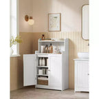 Meuble de Rangement pour Salle de Bain VASAGLE, Armoire de Salle de Bain au Sol avec 2 Portes, 2 Étagères Réglables, 30 x 60 x 100 cm, Autoportant