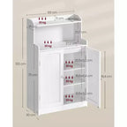 Meuble de Rangement pour Salle de Bain VASAGLE, Armoire de Salle de Bain au Sol avec 2 Portes, 2 Étagères Réglables, 30 x 60 x 100 cm, Autoportant