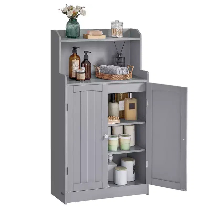 Meuble de Rangement pour Salle de Bain VASAGLE, Armoire de Salle de Bain au Sol avec 2 Portes, 2 Étagères Réglables, 30 x 60 x 100 cm, Autoportant
