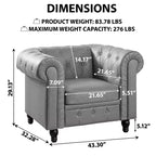 Fauteuil d'appoint capitonné en losanges Home Imports Emporium