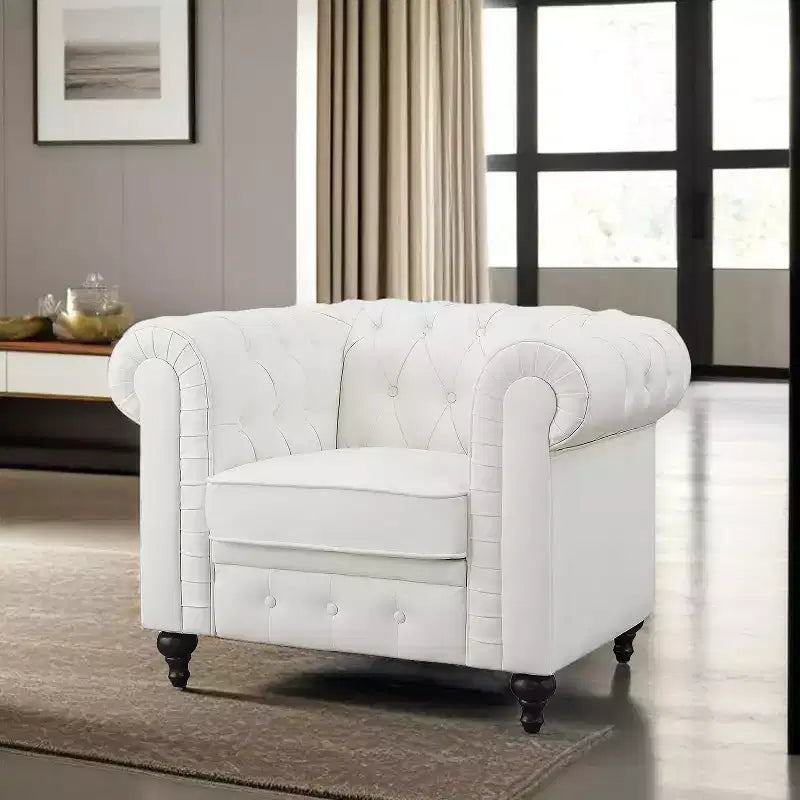 Fauteuil d'appoint capitonné en losanges Home Imports Emporium