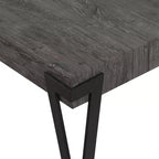 LuxenHome Table basse de 109,2 cm de large en bois manufacturé gris chêne et métal noir
