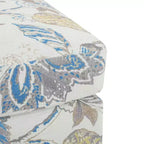 Christopher Knight Home Spield Ottoman rembourré à cadre en bois contemporain, beige/bleu