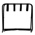 Kings Brand Furniture Simone Support à bagages pliant, élégant porte-valise avec étagère de rangement, noir