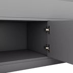 Cadre de lit plateforme capitaine double avec bibliothèques de rangement, étagères, armoire et 4 tiroirs - ModernLuxe