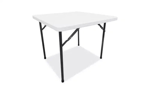 Alera Square Plastic Folding Table, 36w x 36d x 29.25h, White