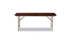 Table pliante en bois Alera, rectangulaire, 71,88 l x 17,75 P x 29,13 H, Acajou