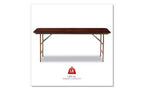 Table pliante en bois Alera, rectangulaire, 71,88 l x 17,75 P x 29,13 H, Acajou