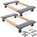 Sure-Max Heavy-Duty Furniture Moving Dolly, 2-Pack,Premium Hardwood with Swivel Casters, 1,320 lbs. Total Capacity