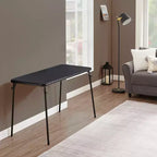 VECELO Table Pliante en Plastique de 122 cm avec Sac de Rangement, Table Portable Robuste pour Intérieur/Extérieur avec Poignée/Verrou pour Pique-nique, Noire