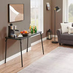 VECELO Table Pliante en Plastique de 122 cm avec Sac de Rangement, Table Portable Robuste pour Intérieur/Extérieur avec Poignée/Verrou pour Pique-nique, Noire