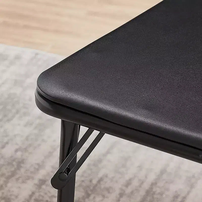 VECELO Table Pliante en Plastique de 122 cm avec Sac de Rangement, Table Portable Robuste pour Intérieur/Extérieur avec Poignée/Verrou pour Pique-nique, Noire