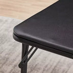 VECELO Table Pliante en Plastique de 122 cm avec Sac de Rangement, Table Portable Robuste pour Intérieur/Extérieur avec Poignée/Verrou pour Pique-nique, Noire