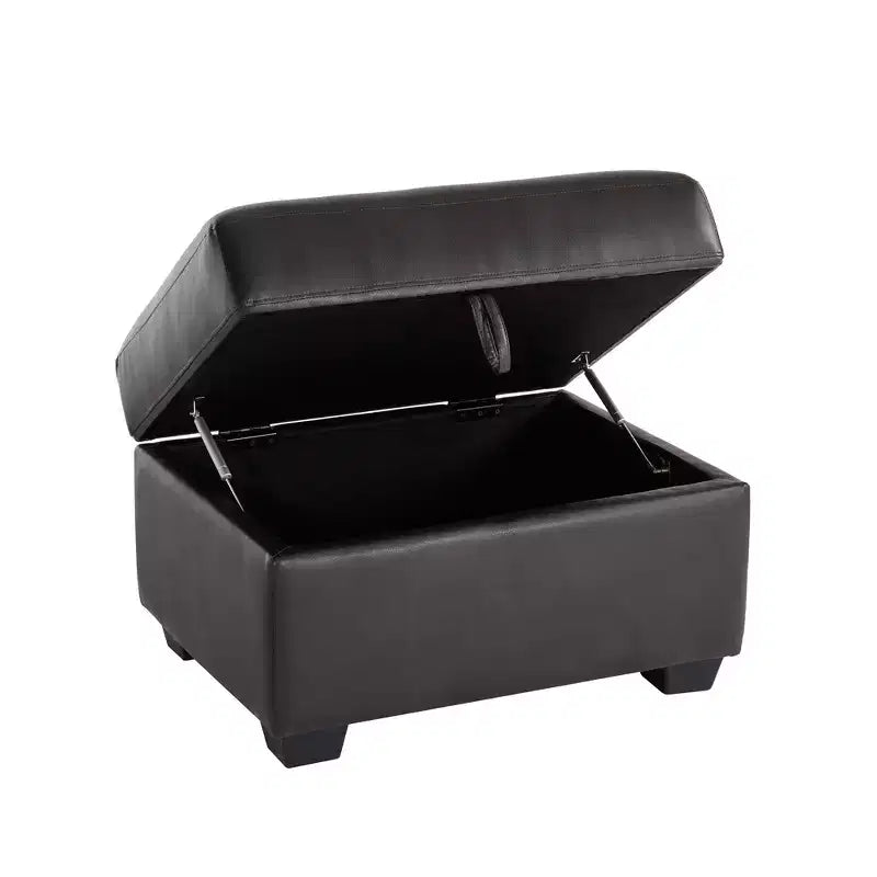 Ottoman carré en similicuir avec rangement, repose-pieds, table basse pour salon-Morden Fort