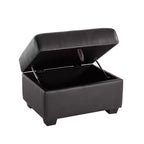 Ottoman carré en similicuir avec rangement, repose-pieds, table basse pour salon-Morden Fort