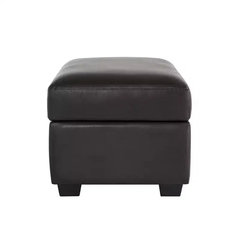 Ottoman carré en similicuir avec rangement, repose-pieds, table basse pour salon-Morden Fort