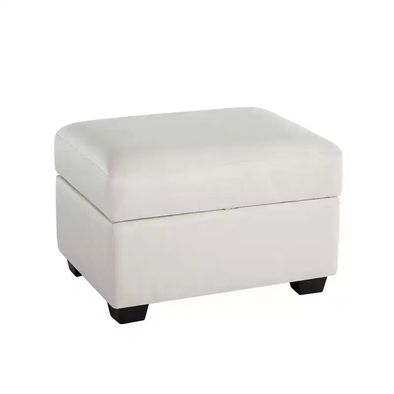 Ottoman carré en similicuir avec rangement, repose-pieds, table basse pour salon-Morden Fort