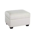 Ottoman carré en similicuir avec rangement, repose-pieds, table basse pour salon-Morden Fort