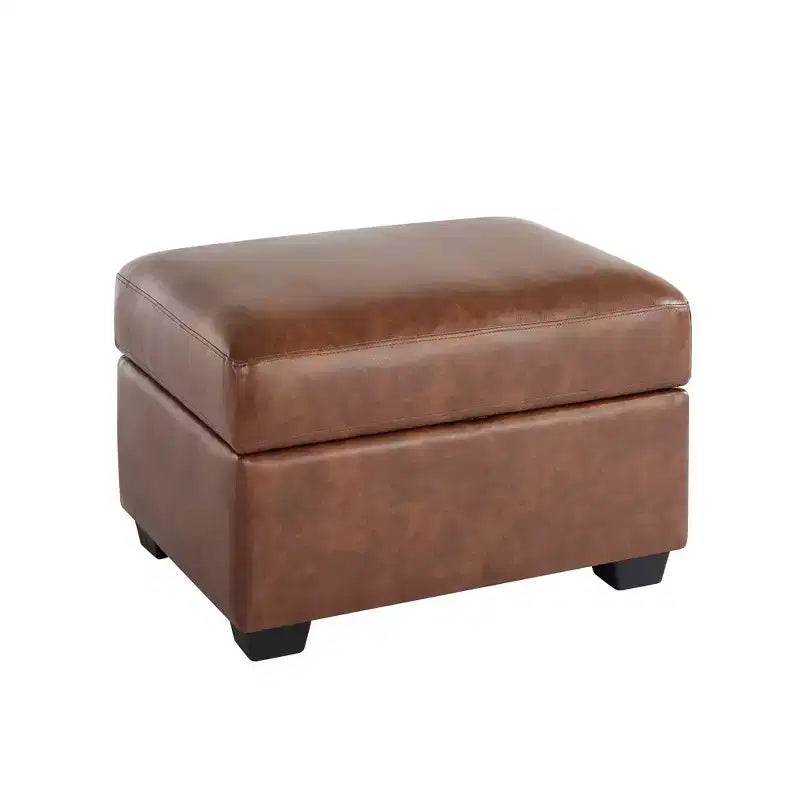 Ottoman carré en similicuir avec rangement, repose-pieds, table basse pour salon-Morden Fort