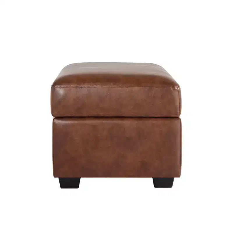 Ottoman carré en similicuir avec rangement, repose-pieds, table basse pour salon-Morden Fort