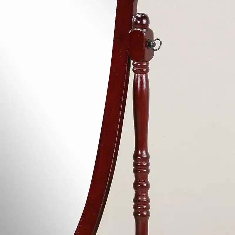 Miroir Cheval de Sol en Bois Style Queen Anne Traditionnel Roundhill Furniture