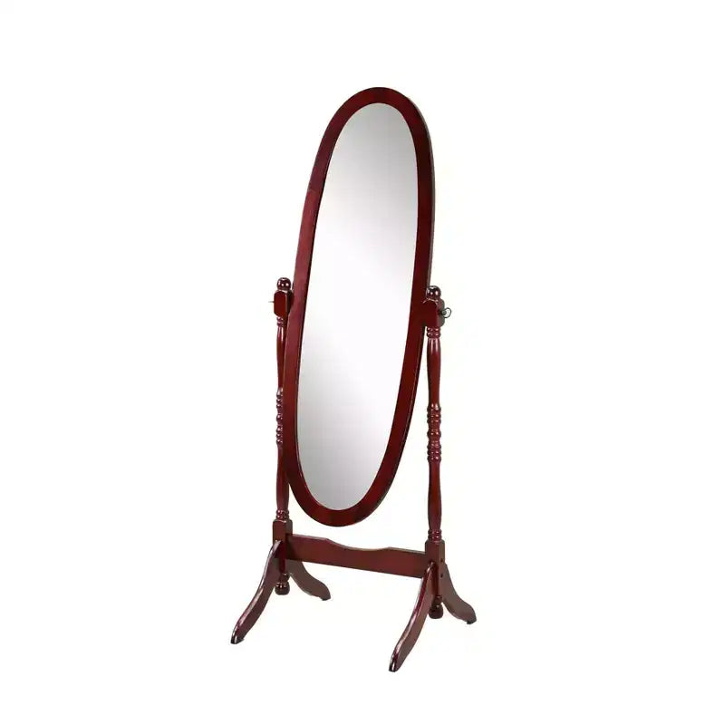 Miroir Cheval de Sol en Bois Style Queen Anne Traditionnel Roundhill Furniture