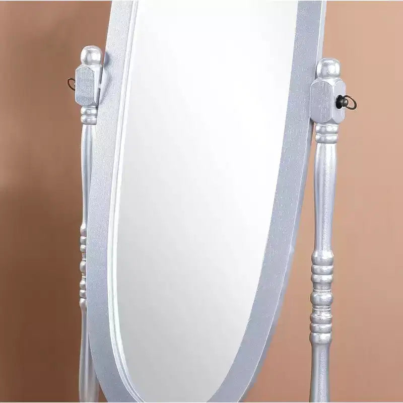 Miroir Cheval de Sol en Bois Style Queen Anne Traditionnel Roundhill Furniture