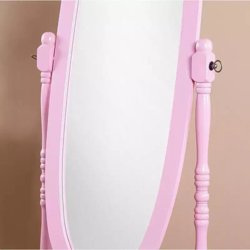 Miroir Cheval de Sol en Bois Style Queen Anne Traditionnel Roundhill Furniture